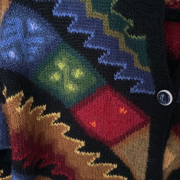 Vintage colorful sweater cardigan - Picture 2 of 5